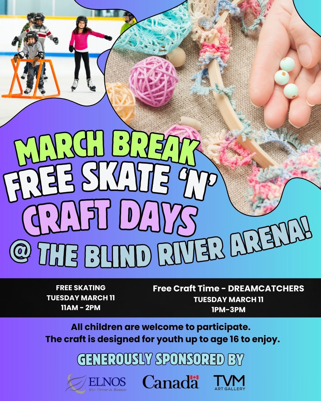 March break skate and crafts