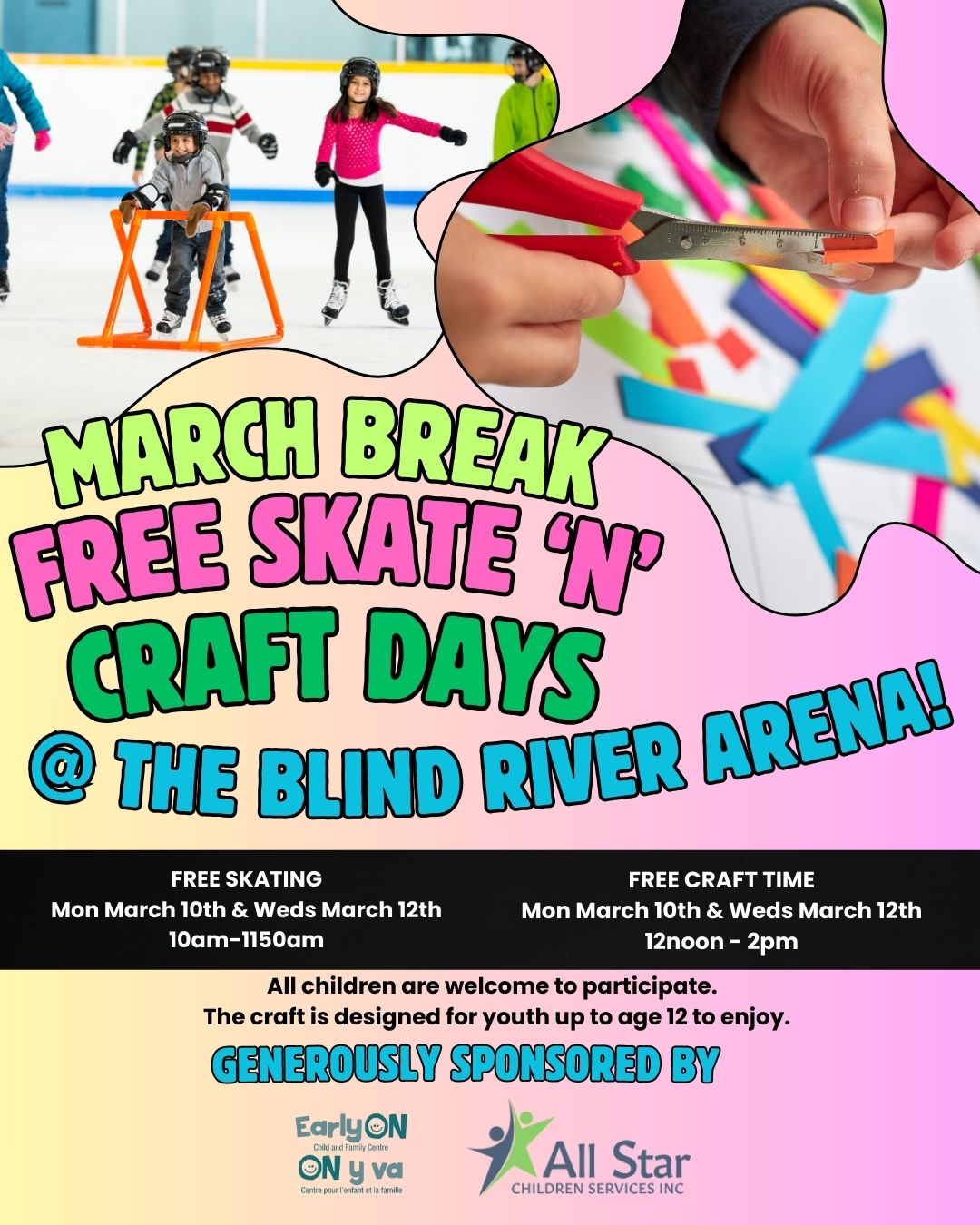 March break skate and crafts