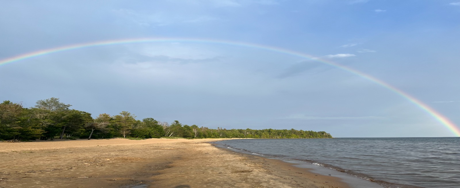 Beach with Rainbow