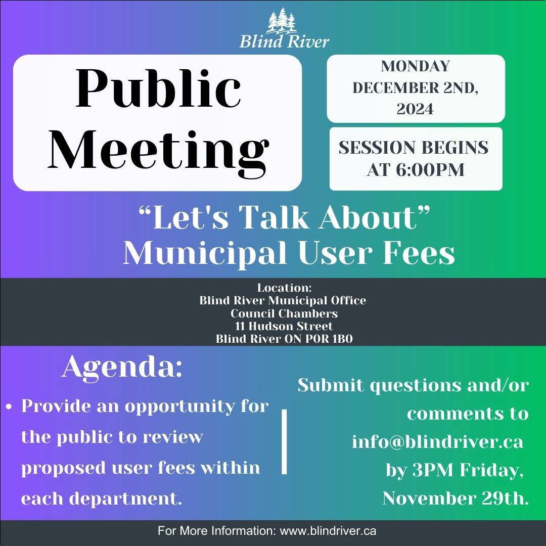 Public Meeting User Fees