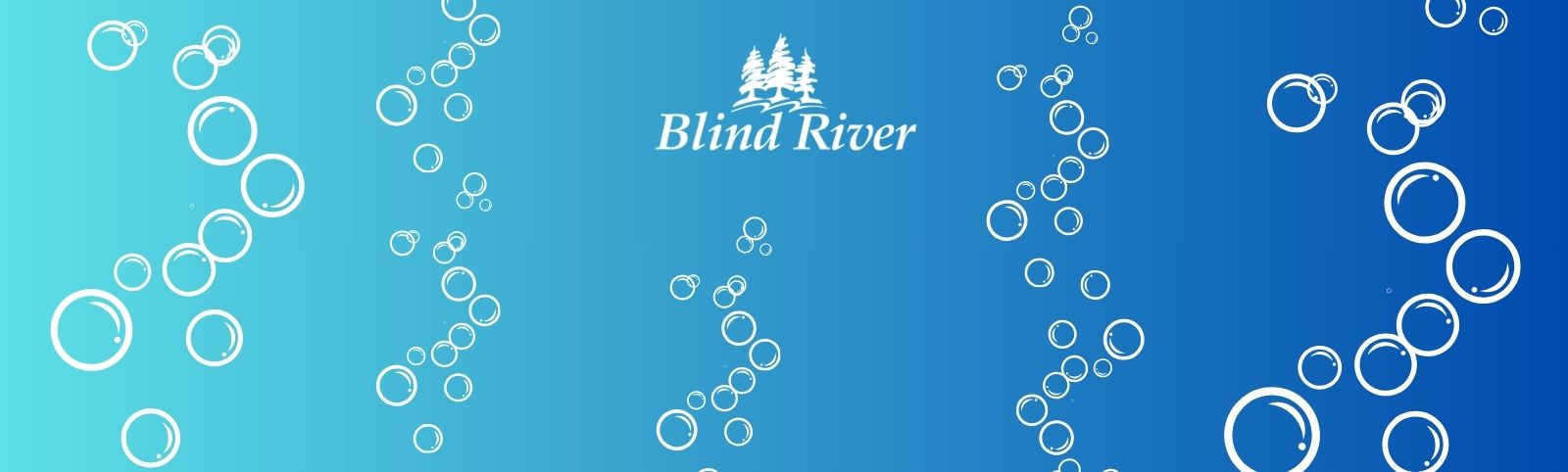 Blind River logo with bubbles